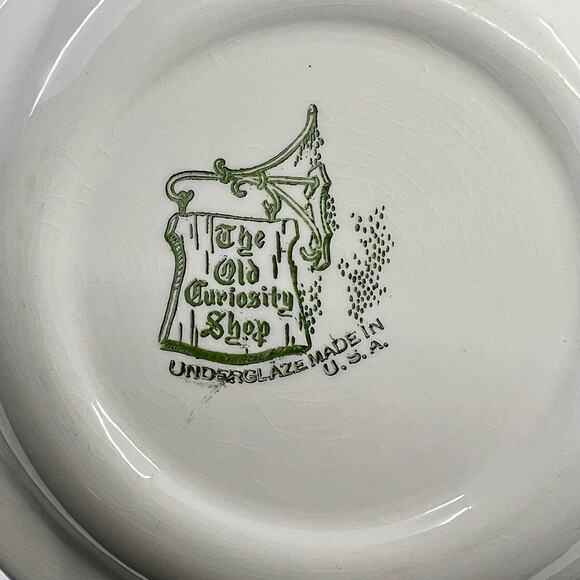 The Old Curiosity Shop Set Of 3 Soup Bowls 8.25” Royal China Green Vintage USA - Picture 3 of 5